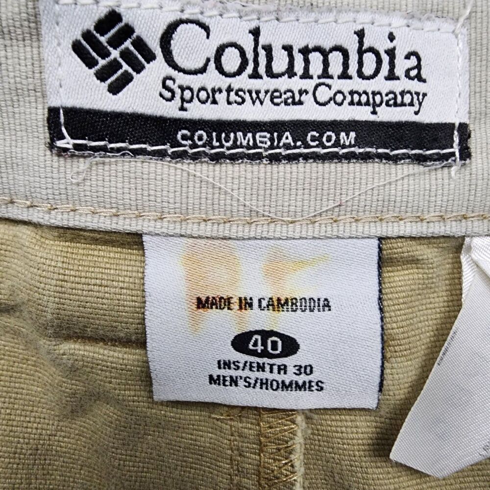 Columbia ROC Mens 40 Beige Pants 100% Cotton Outdoor Hiking Utility Casual Wear - Picture 3 of 10